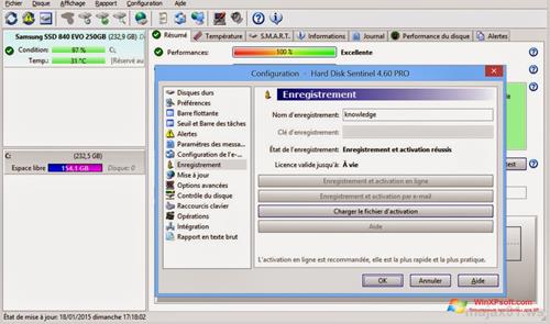 Скриншот программы Hard Disk Sentinel для Windows XP