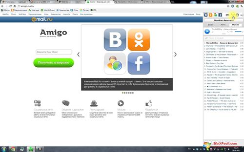 Скриншот программы Амиго для Windows XP