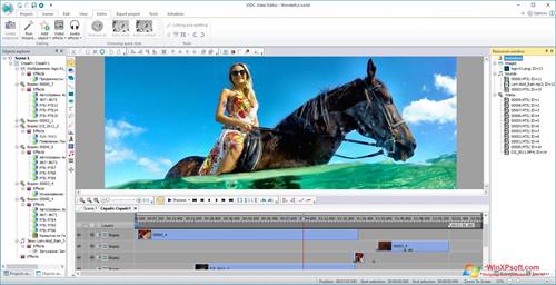 Скриншот программы VSDC Free Video Editor для Windows XP