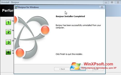 Скриншот программы Bonjour для Windows XP