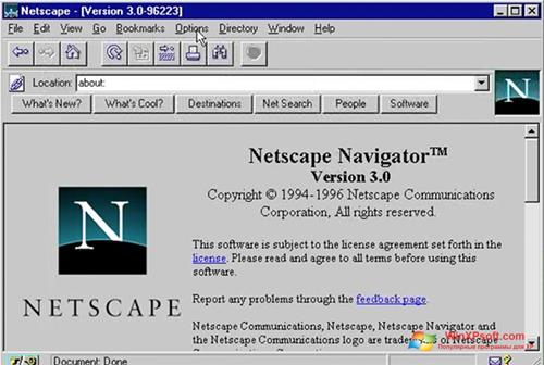 Скриншот программы Netscape Navigator для Windows XP