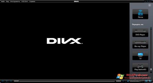 Скриншот программы DivX Player для Windows XP