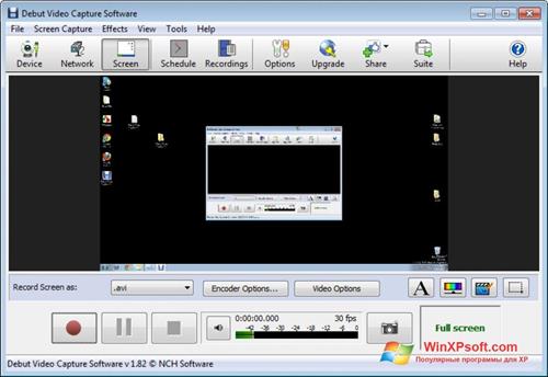 Скриншот программы Debut Video Capture для Windows XP