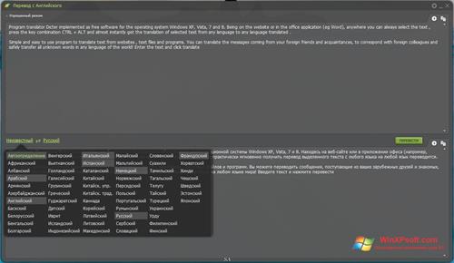 Скриншот программы Dicter для Windows XP