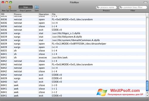 Скриншот программы FileMon для Windows XP