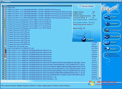 Скриншот программы FreeSpacer для Windows XP
