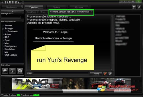 Скриншот программы Tunngle для Windows XP