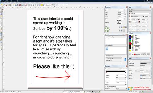 Скриншот программы Scribus для Windows XP