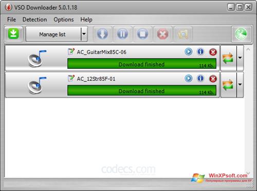 Скриншот программы VSO Downloader для Windows XP