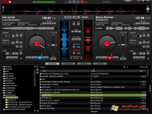 Скриншот программы Virtual DJ Pro для Windows XP