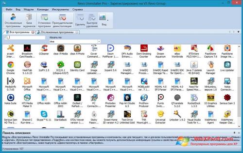 Скриншот программы Revo Uninstaller Pro для Windows XP