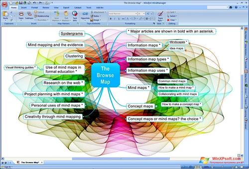 Скриншот программы MindManager для Windows XP